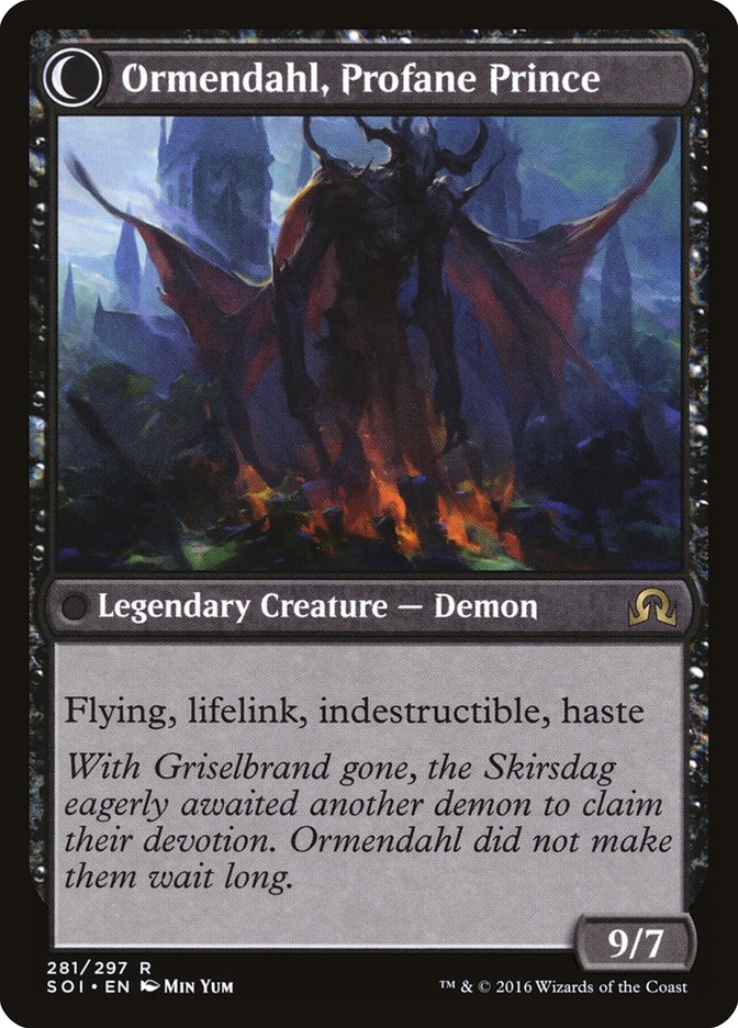 Westvale Abbey // Ormendahl, Profane Prince (SOI-281) - Shadows over Innistrad: (Double Faced Transform) Foil