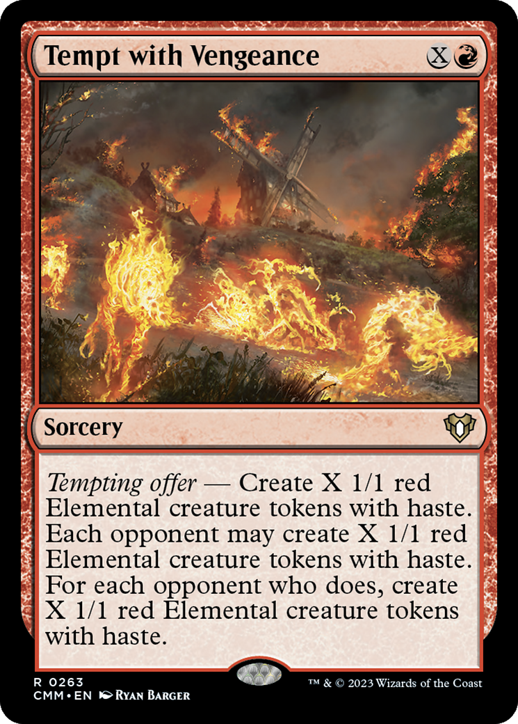 Tempt with Vengeance (CMM-263) - Commander Masters: (Extended Art) Foil