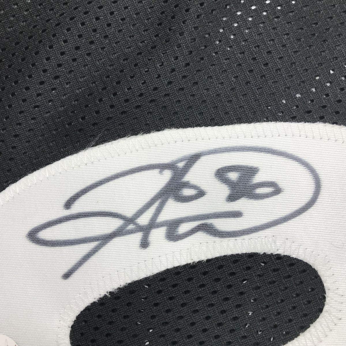 Autographed/Signed Hines Ward Pittsburgh Black Football Jersey JSA COA