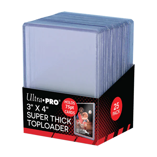 3" x 4" Clear Thick 75PT Toploaders (25ct)