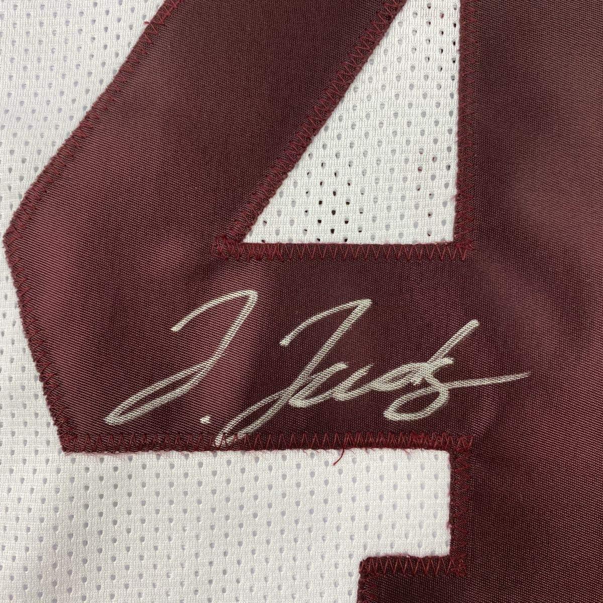 Autographed/Signed Jerry Jeudy Alabama White College Football Jersey Beckett BAS COA