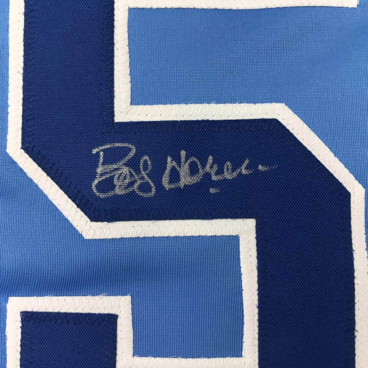 Autographed/Signed Bob Horner Atlanta Light Blue Baseball Jersey JSA COA