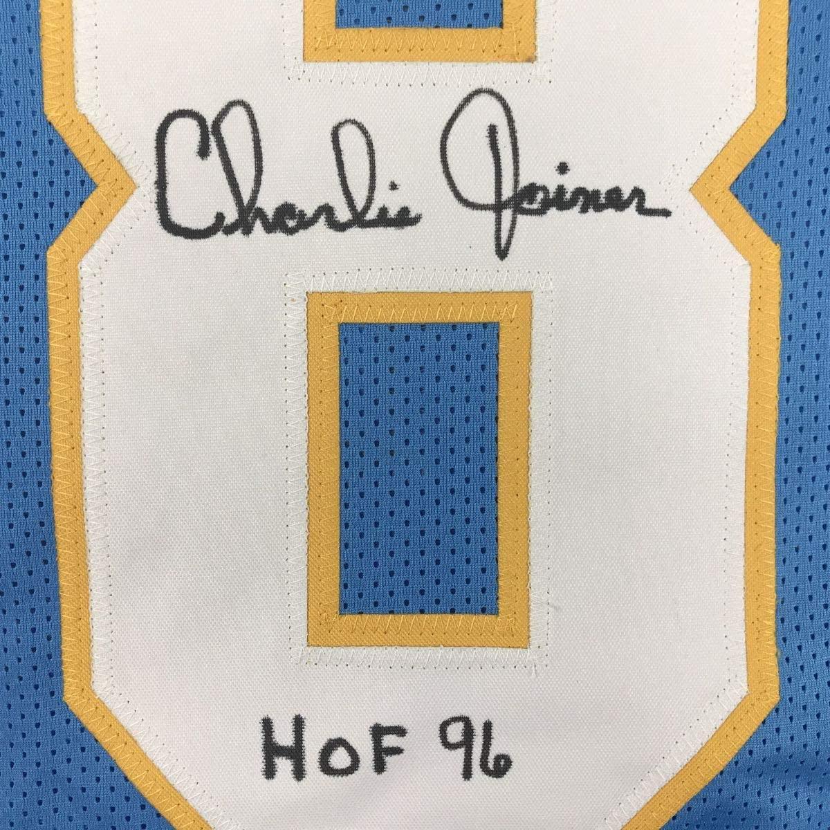 Autographed/Signed Charlie Joiner HOF 96 San Diego Powder Blue Football Jersey JSA COA