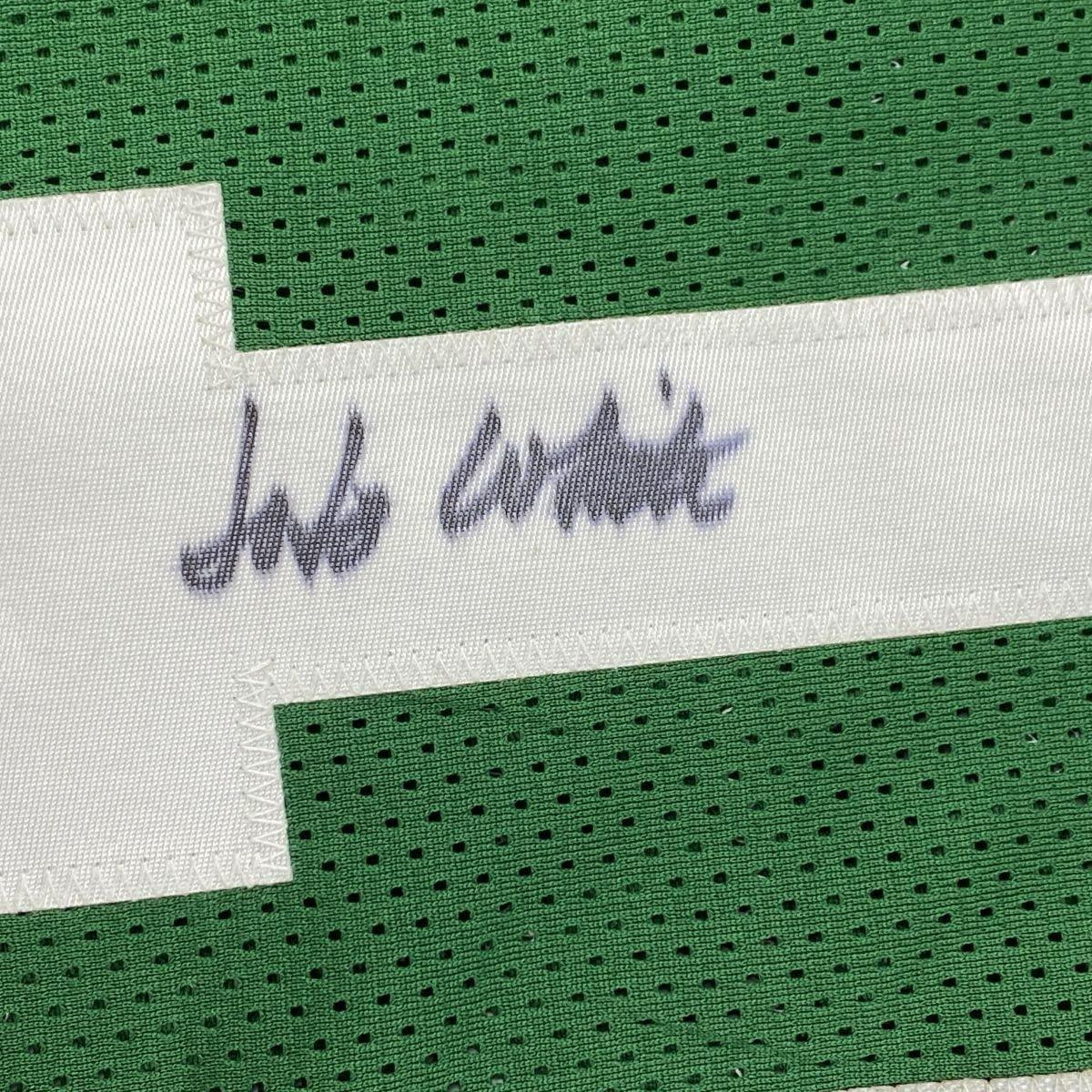 Framed Autographed/Signed Jo Jo JoJo White 35x39 Boston Green Basketball Jersey JSA COA