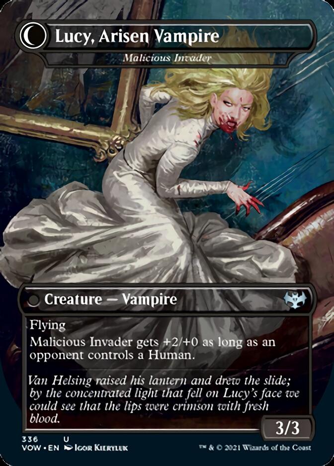 Innocent Traveler // Malicious Invader (VOW-336) - Innistrad: Crimson Vow: (Double Faced Transform) (Borderless)
