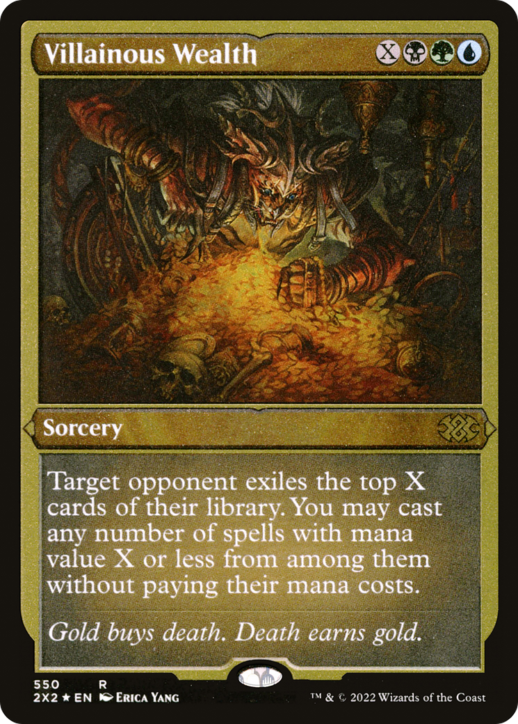Villainous Wealth (2X2-550) - Double Masters 2022 Etched Foil