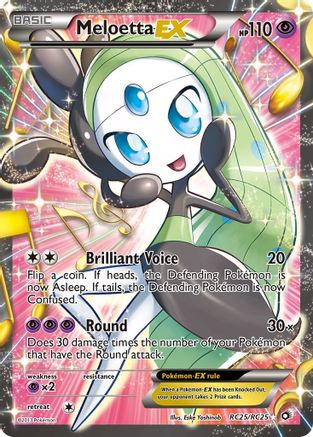 Meloetta EX (Full Art) RC25/RC25 - Legendary Treasures Radiant Collection Holofoil
