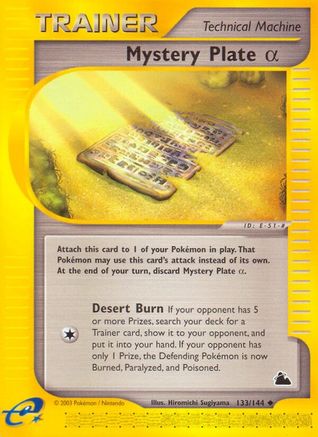 Mystery Plate Alpha 133/144 - Skyridge Reverse Holofoil