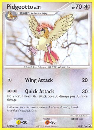 Pidgeotto 058/132 - Secret Wonders Reverse Holofoil