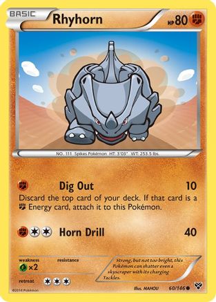 Rhyhorn 060/146 - XY Base Set
