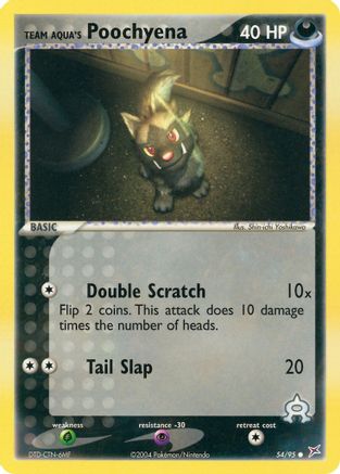 Team Aqua's Poochyena 054/95 - Team Magma vs Team Aqua Reverse Holofoil