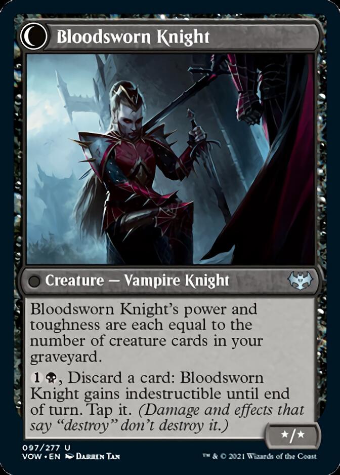Bloodsworn Squire // Bloodsworn Knight (VOW-097) - Innistrad: Crimson Vow: (Double Faced Transform) Foil