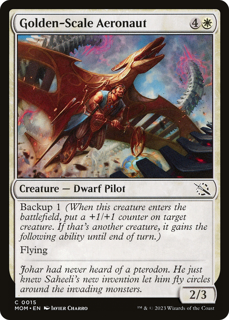 Golden-Scale Aeronaut (MOM-015) - March of the Machine Foil