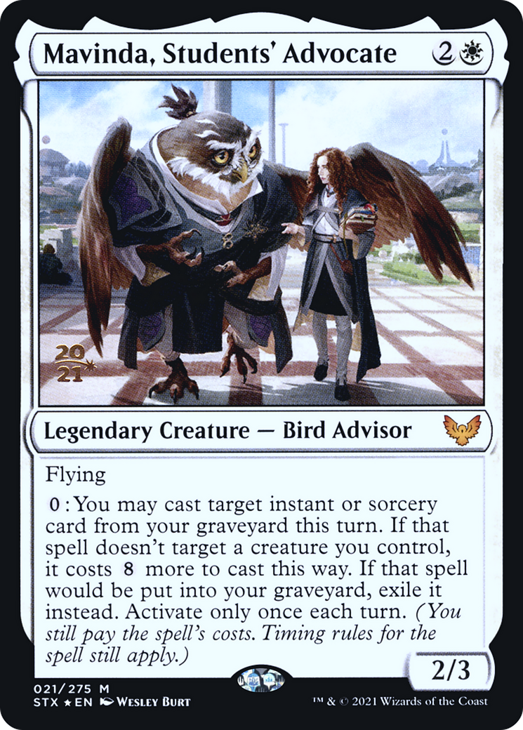 Mavinda, Students' Advocate (PRE-21S) - Strixhaven: School of Mages Promos Foil