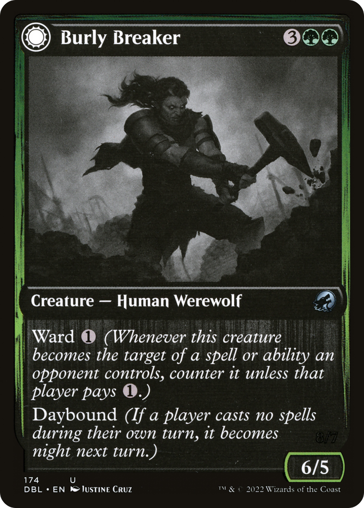 Burly Breaker // Dire-Strain Demolisher (DBL-174) - Innistrad: Double Feature: (Double Faced Transform)