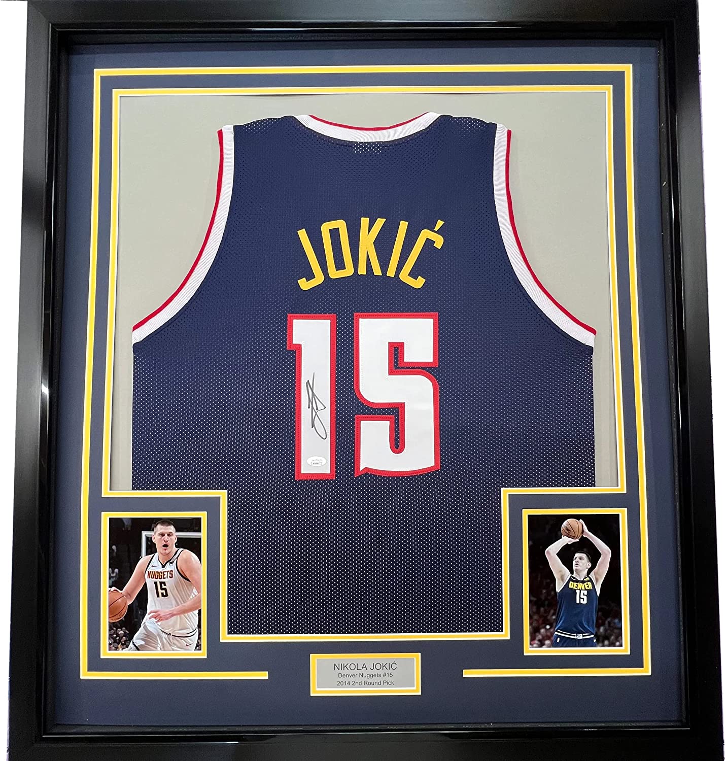 Framed Custom Frame Your Jersey 35x39 Professionally Framed & Matted Deluxe Framing with Photos Jersey Free Shipping