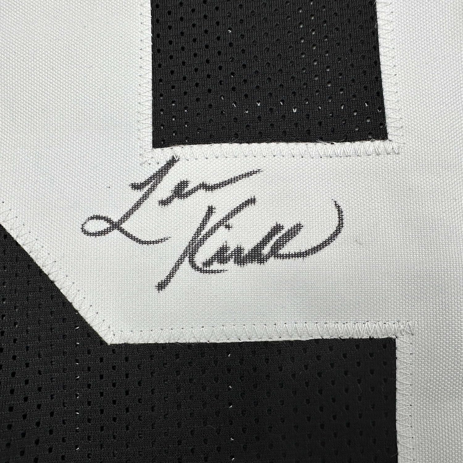 Framed Autographed/Signed Levon Kirkland 35x39 Pittsburgh Black Football Jersey Beckett BAS COA