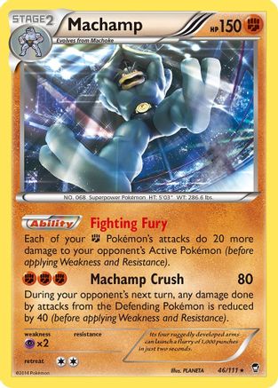 Machamp 046/111 - XY  Furious Fists Reverse Holofoil