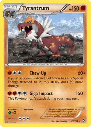 Tyrantrum 062/111 - XY  Furious Fists Reverse Holofoil