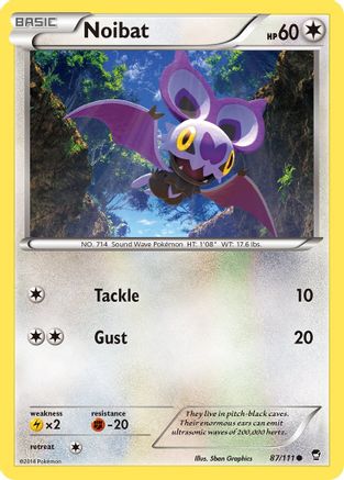 Noibat 087/111 - XY  Furious Fists