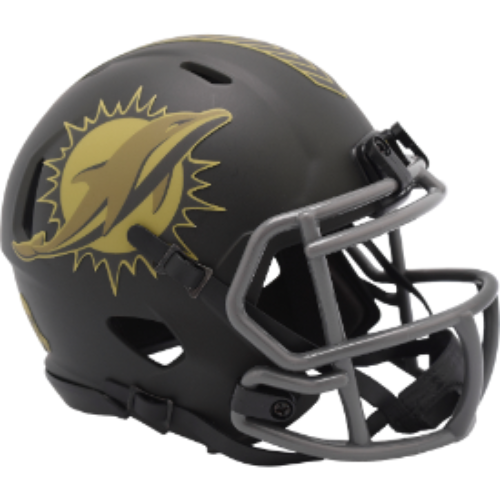 Miami Dolphins SALUTE TO SERVICE 4 Mini Speed Football Helmet NFL