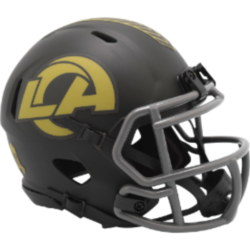 Los Angeles Rams SALUTE TO SERVICE 4 Mini Speed Football Helmet NFL