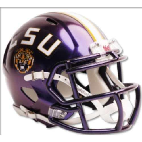 LSU Tigers Full Size Speed Replica Football Helmet Purple - NCAA
