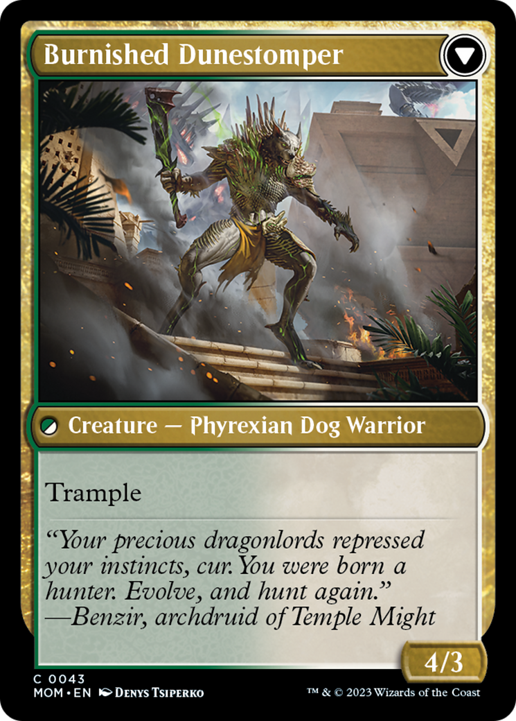 Tarkir Duneshaper // Burnished Dunestomper (MOM-043) - March of the Machine Foil