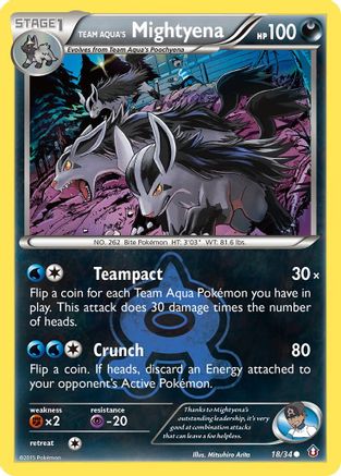 Team Aqua's Mightyena 018/34 - Double Crisis