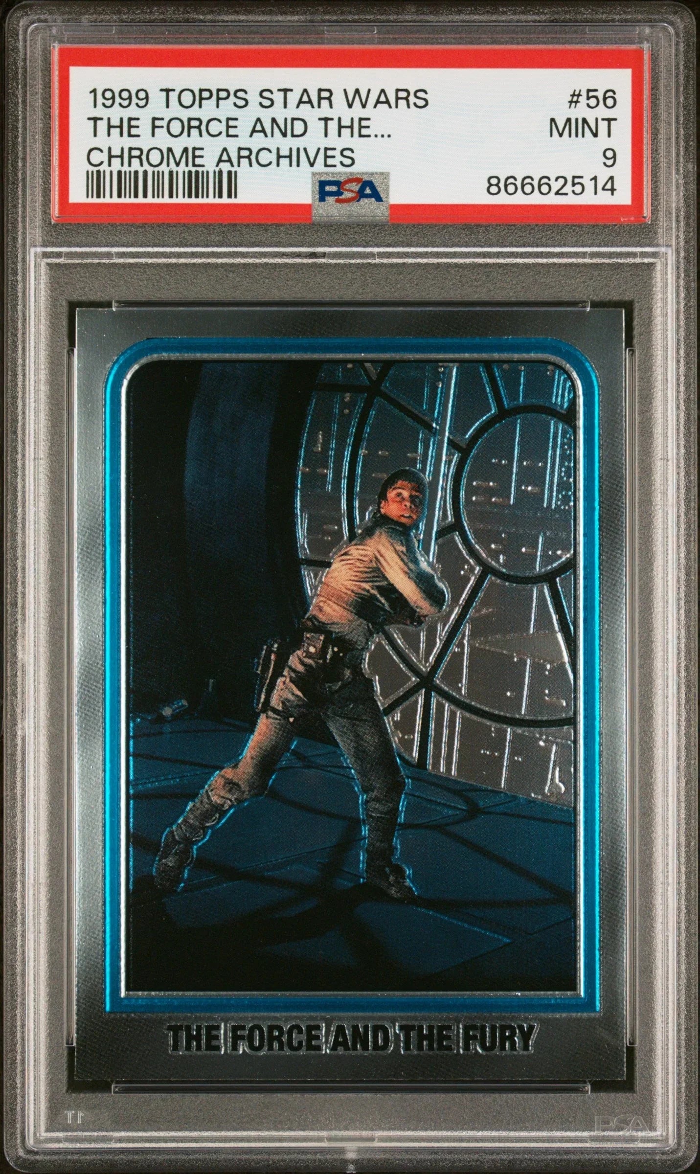 1999 TOPPS CHROME STAR WARS CHROME ARCHIVES THE FORCE AND THE... CHROME ARCHIVES #56 - PSA 9