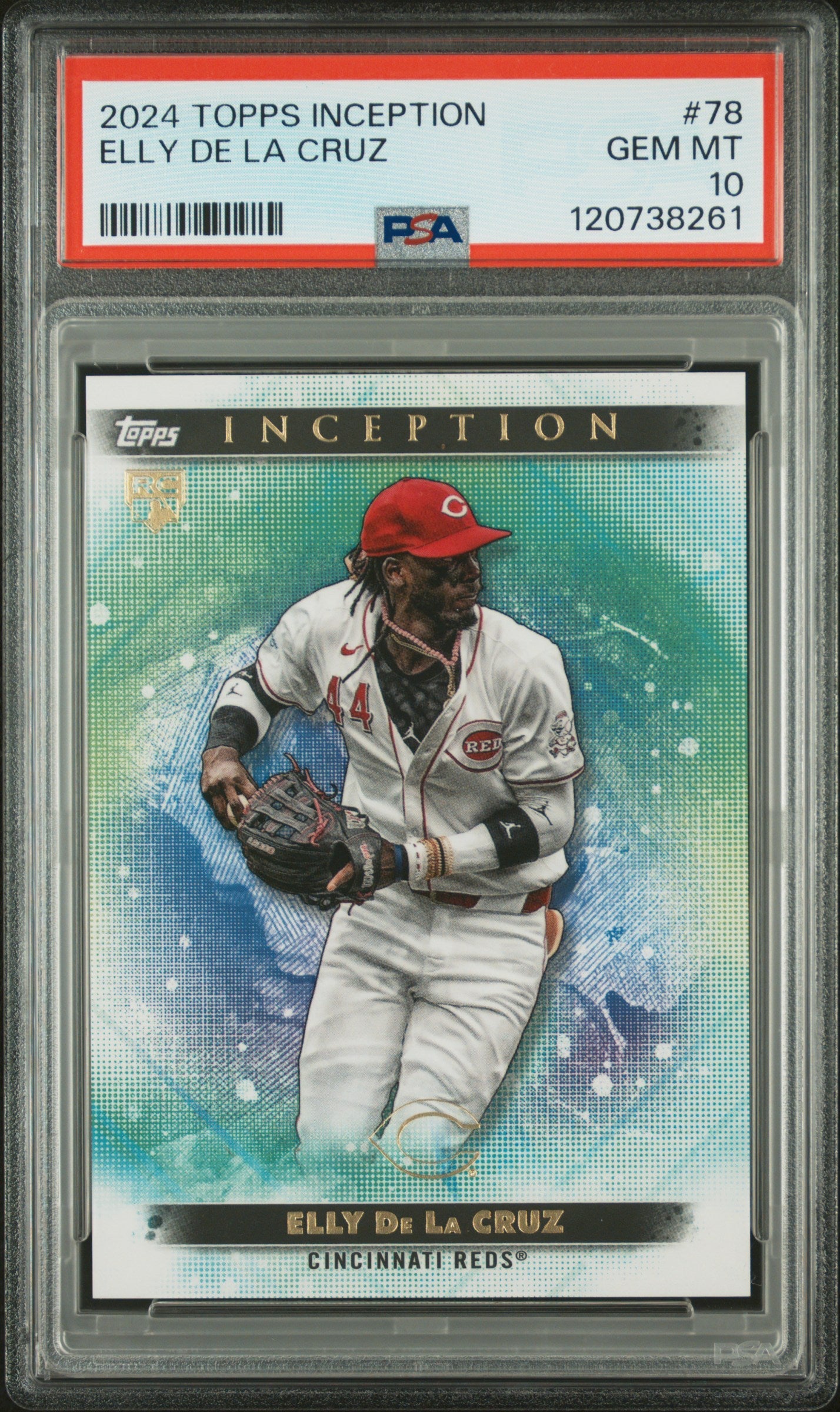 Graded 2024 Topps Inception Elly De La Cruz #78 Rookie RC Baseball Card PSA 10 Gem Mint