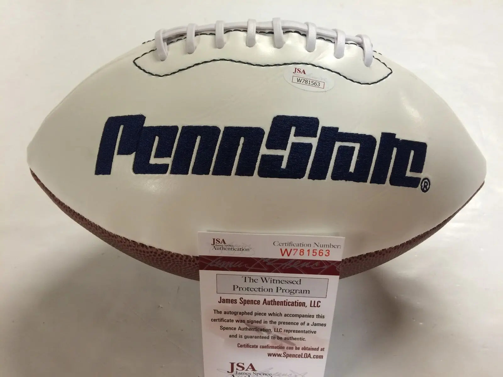 Bill Belton Autographed Signed Inscribed Penn State Logo Football Jsa  Coa