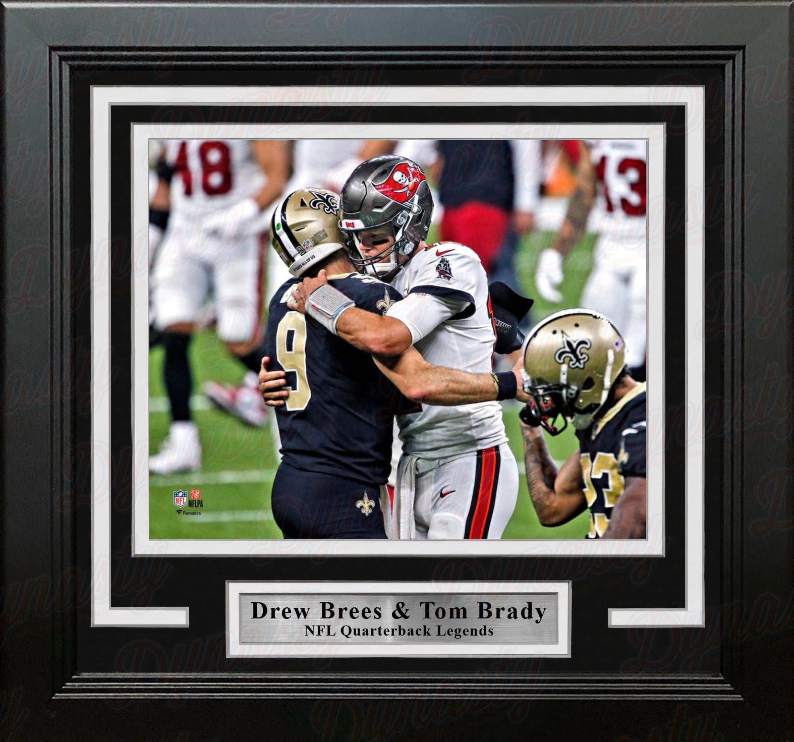 Drew Brees and Tom Brady 8" x 10" Framed Quarterback Legends Football Photo
