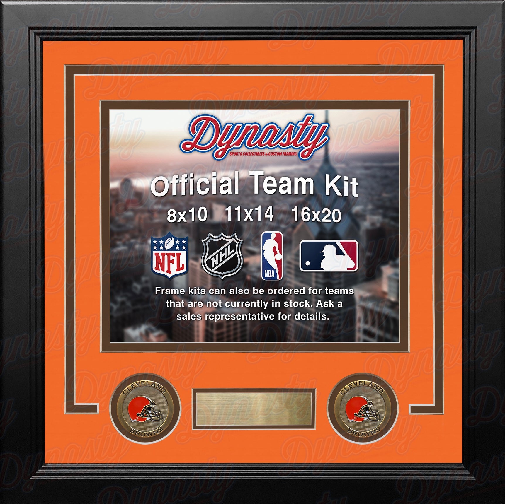 Cleveland Browns Custom NFL Football 11x14 Picture Frame Kit (Multiple Colors)