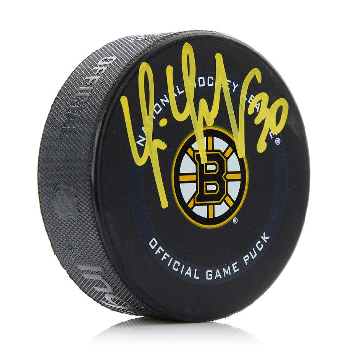 Tim Thomas Boston Bruins Autographed Game Model Puck
