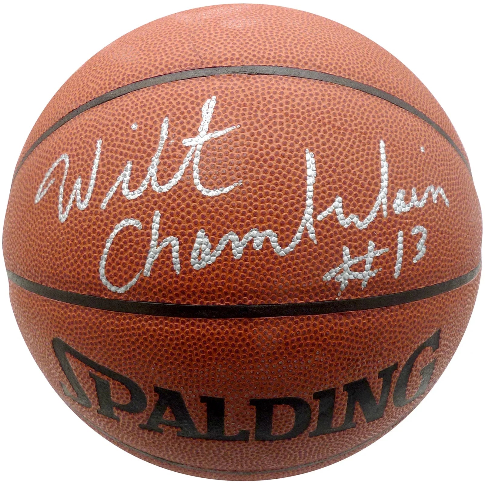 Wilt Chamberlain Autographed NBA Basketball - JSA Letter