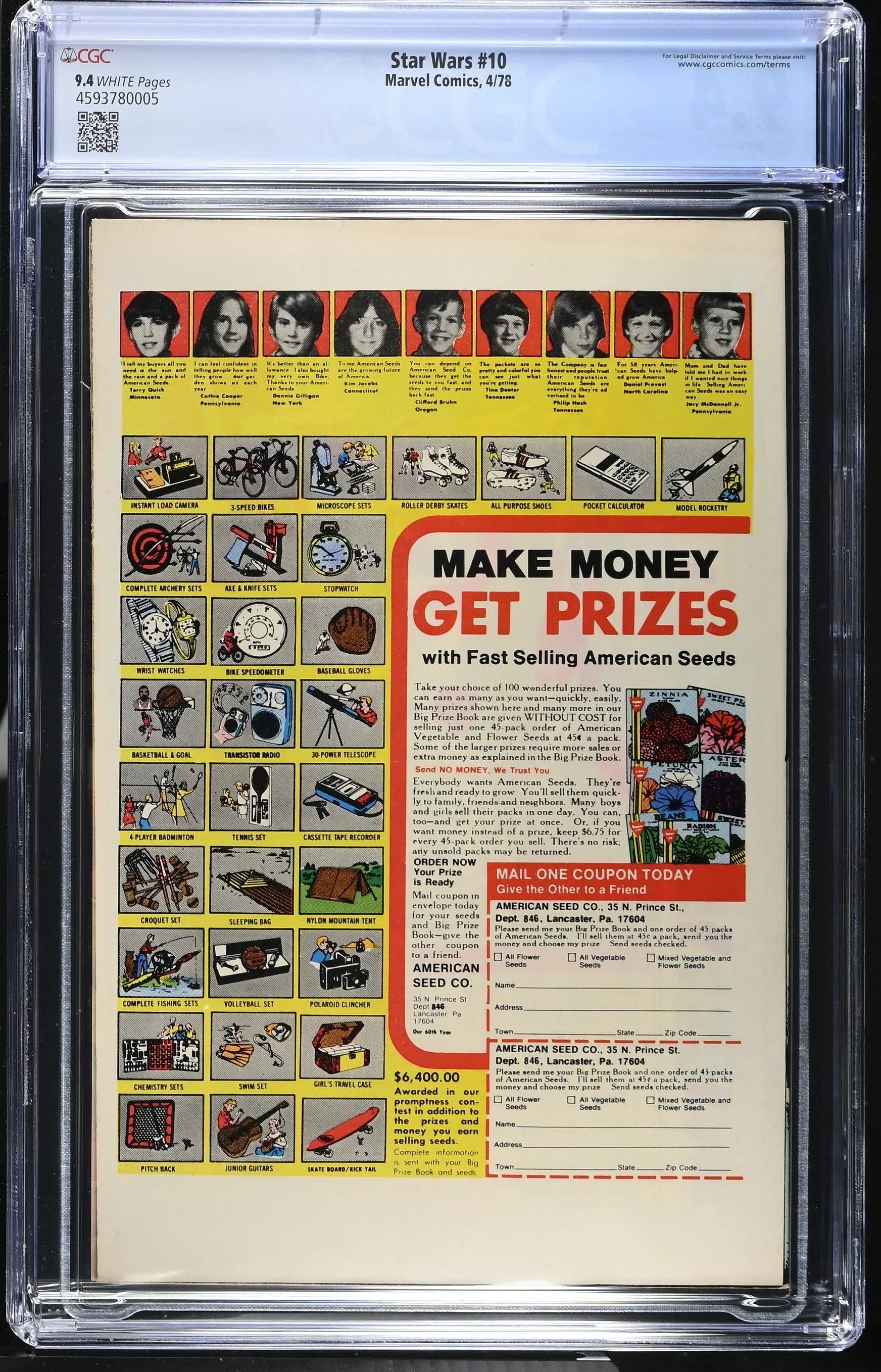Star Wars #10 (4/78) Graded CGC 9.4