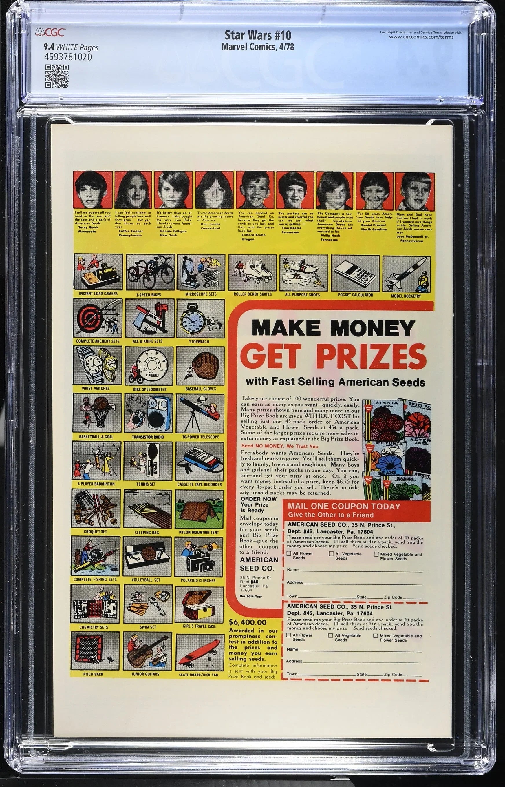 Star Wars #10 (4/78) Graded CGC 9.4