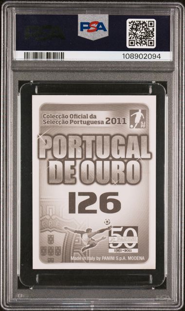 Graded 2011 Panini Portgual De Ouro Cristiano Ronaldo #126 Lionel Messi Soccer Card PSA 7 Near Mint