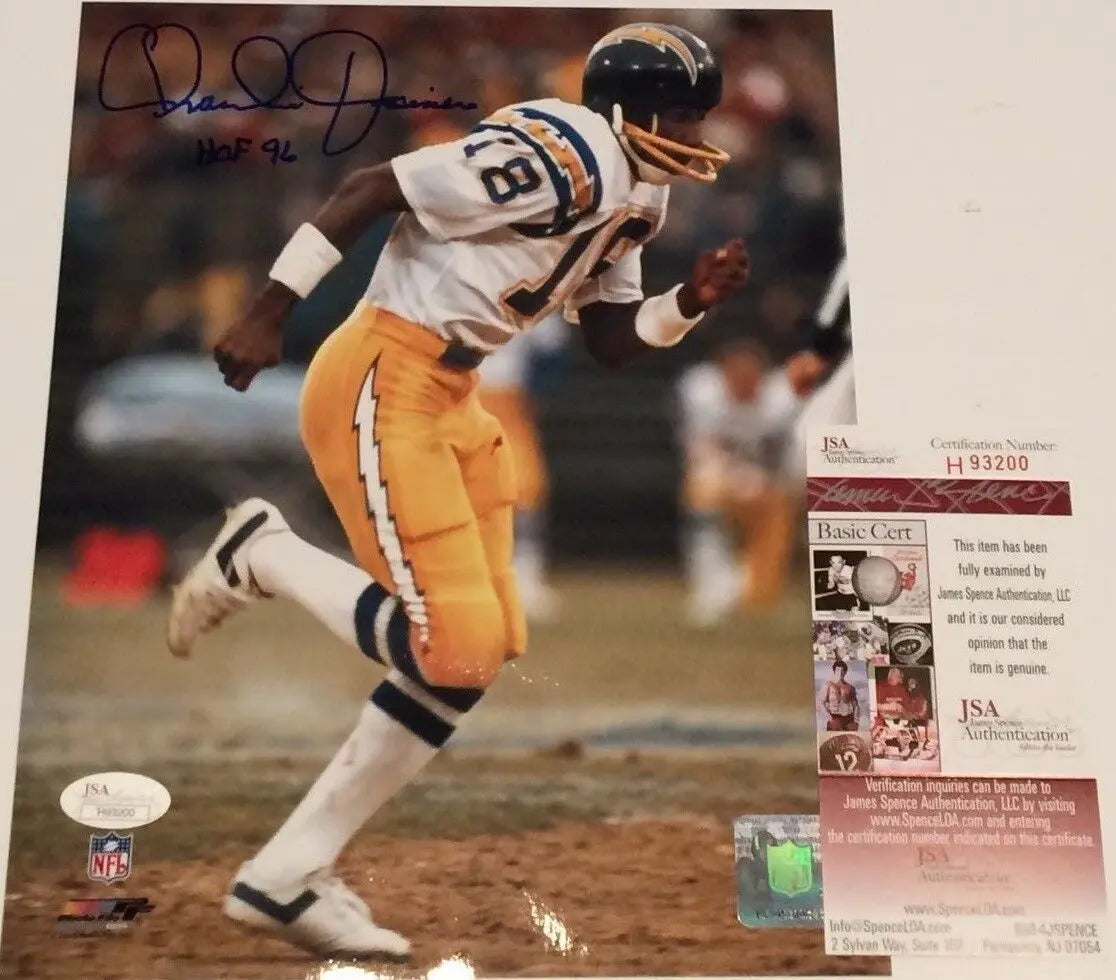 Charlie Joiner Autographed Signed Insc San Diego Chargers 8X10 Photo Jsa Coa