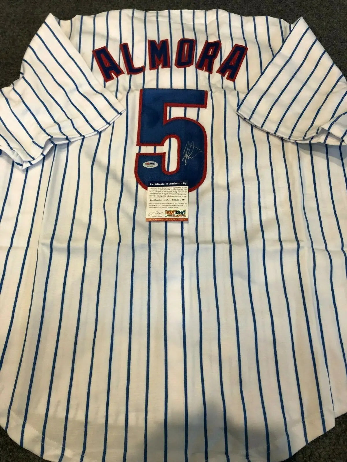 Chicago Cubs Albert Almora Jr. Autographed Signed Jersey Psa Coa