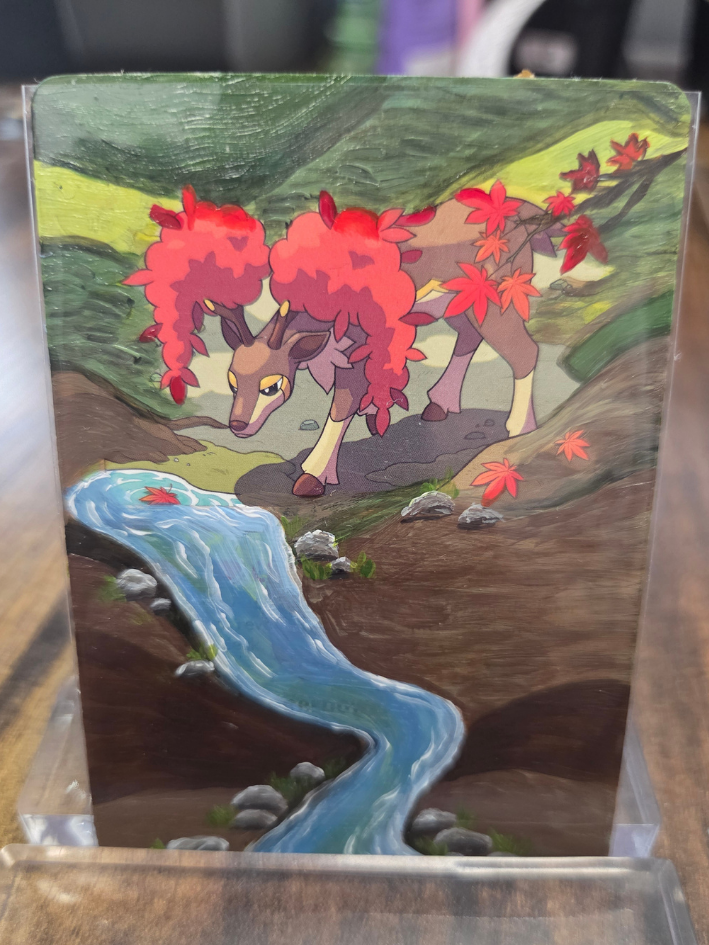 Custom Painted Swasbuck Pokemon Card