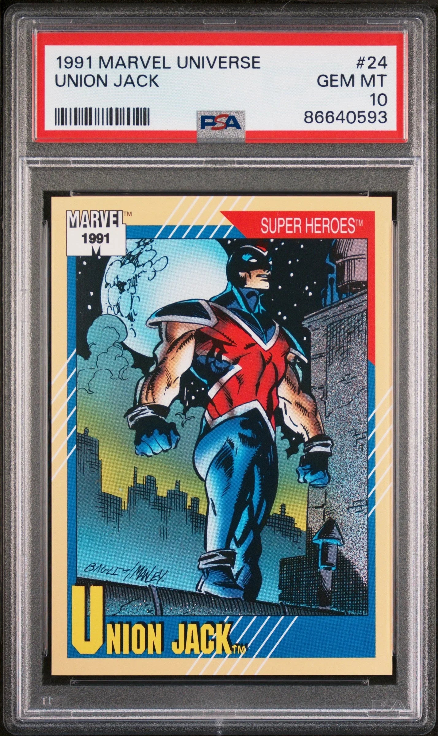 1991 MARVEL UNIVERSE UNION JACK  #24 - PSA 10