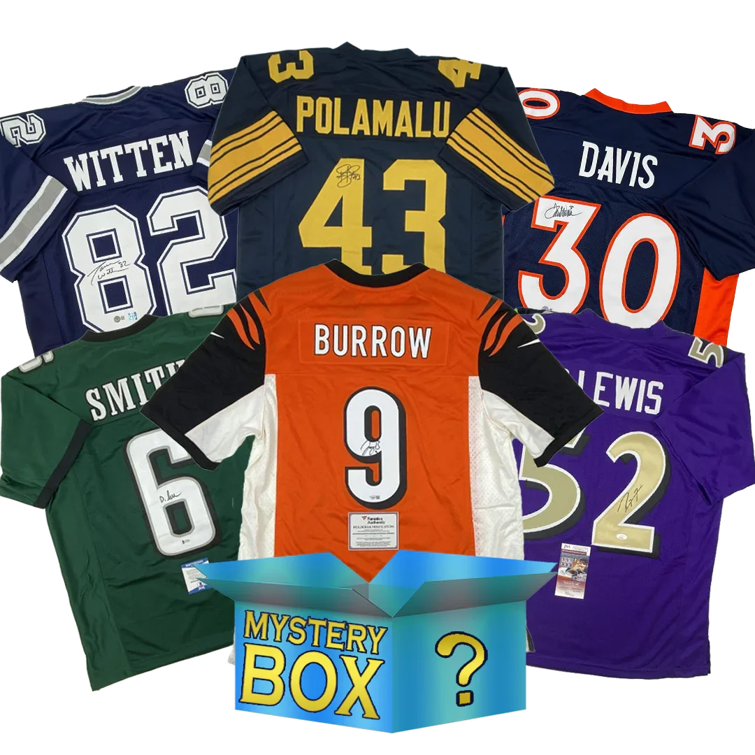 Autographed/Signed Football DIAMOND Series 2 Jersey Mystery Box with PSA JSA or Beckett COA