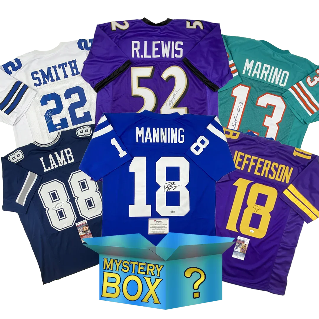 Autographed/Signed Football DIAMOND Series 3 Jersey Mystery Box with PSA JSA or Beckett COA