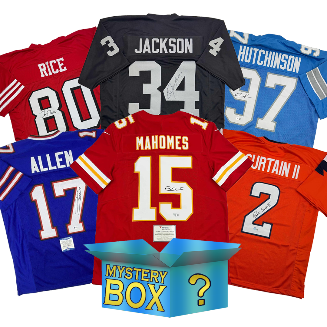 Autographed/Signed Football DIAMOND Series 4 Jersey Mystery Box with PSA JSA or Beckett COA