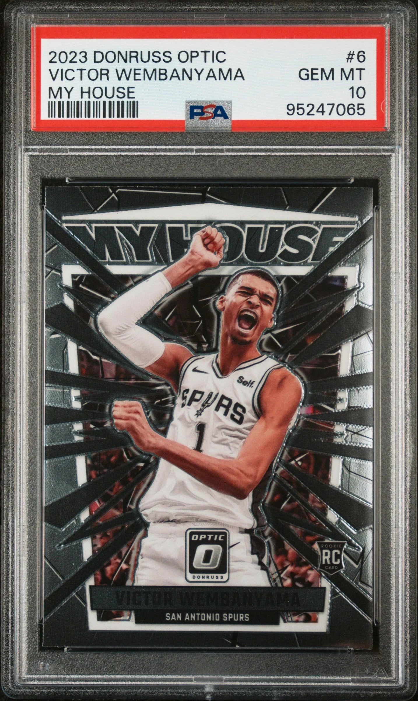 Graded 2023 Panini Donruss Optic Victor Wembanyama #6 My House Rookie RC Basketball Card PSA 10 Gem Mint