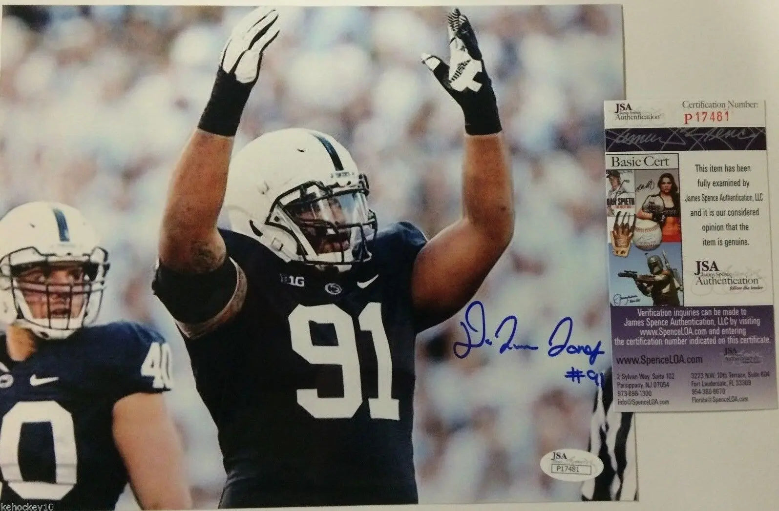 Daquan Jones Autographed Signed Signed Penn State 8X10 Photo Jsa Coa
