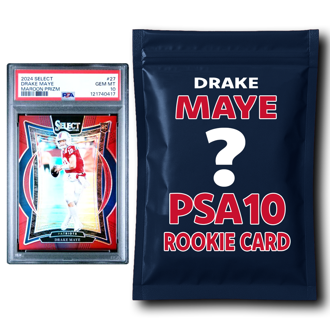 Drake Maye PSA 10 Graded Football Rookie Card Mystery Pack