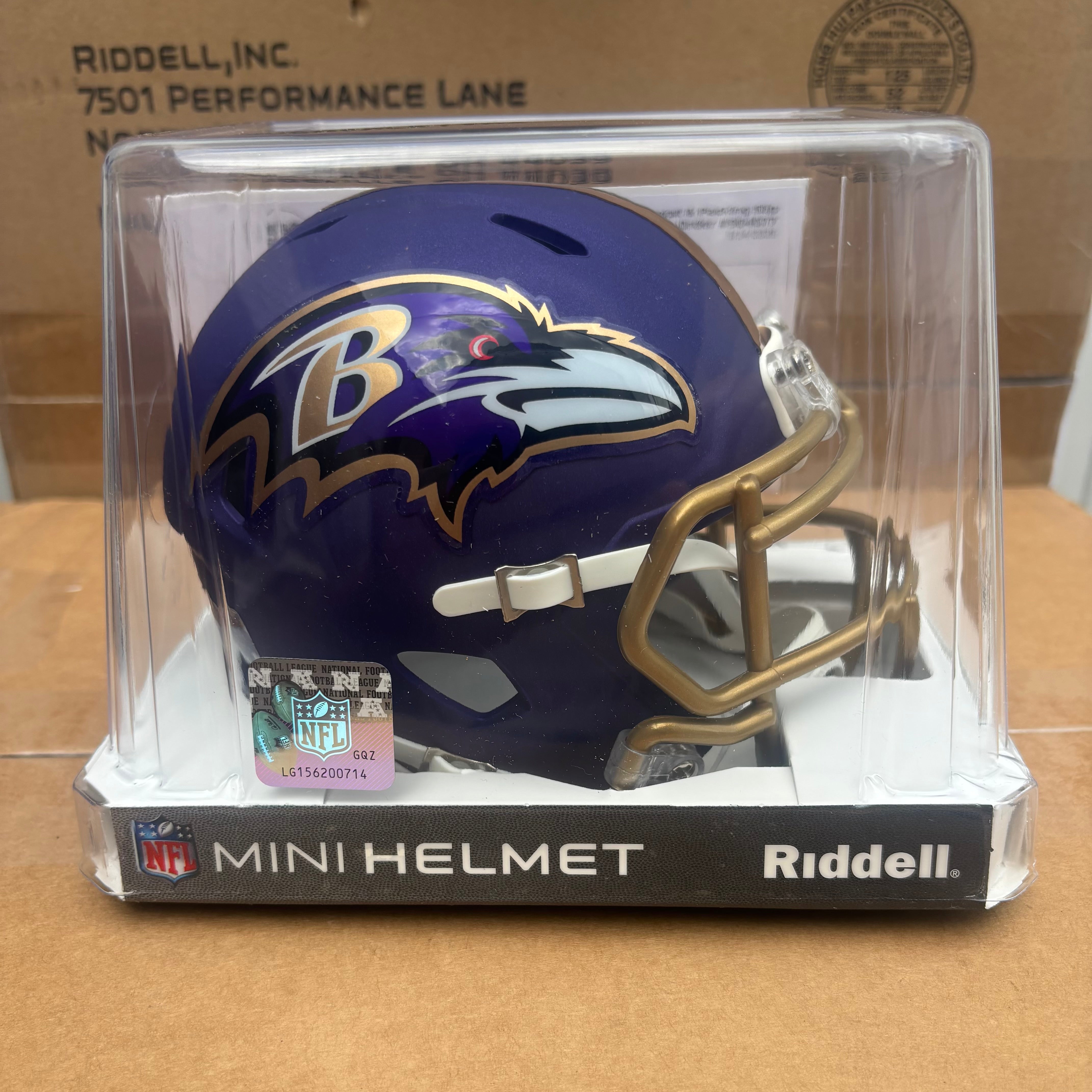 Baltimore Ravens NFL Mini Speed Football Helmet 2026 Purple Rising - NFL